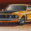 Design Factory Art by Jim Gerdom - 1969 Mustang Boss 302 (yellow)