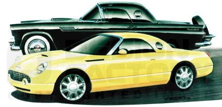 Design Factory Art by Jim Gerdom - 2001/1956 Thunderbird