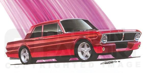 Design Factory Art by Jim Gerdom - 1965 Falcon 2-dr Sedan Project Car