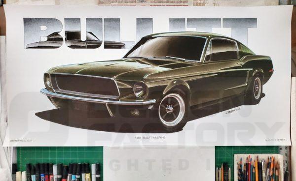 Design Factory Art by Jim Gerdom 1968 Bullitt Mustang