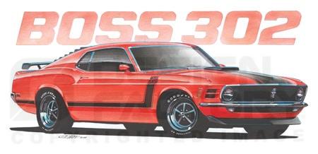 Design Factory Art by Jim Gerdom - 1970 Boss 302