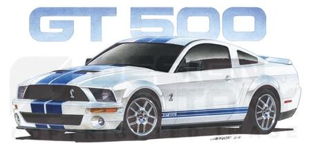 Design Factory Art by Jim Gerdom - 2007 GT500 (white)