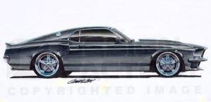 Design Factory Art by Jim Gerdom - 1969 Mustang Boss 427? Project Car