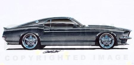 Design Factory Art by Jim Gerdom - 1969 Mustang Boss 427? Project Car