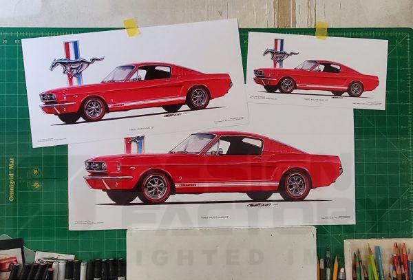 Design Factory Art by Jim Gerdom - 1965 Mustang GT
