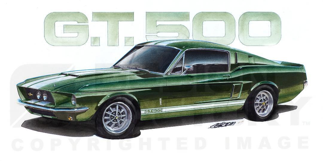 Design Factory Art by Jim Gerdom - 1967 Shelby GT500 Design Factory Art by Jim Gerdom - 1967 Shelby GT500