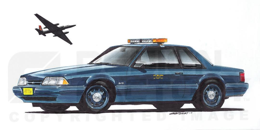 Design Factory Art by Jim Gerdom - 1988 Mustang SSP