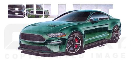 Design Factory Art by Jim Gerdom - 2019 Mustang Bullitt