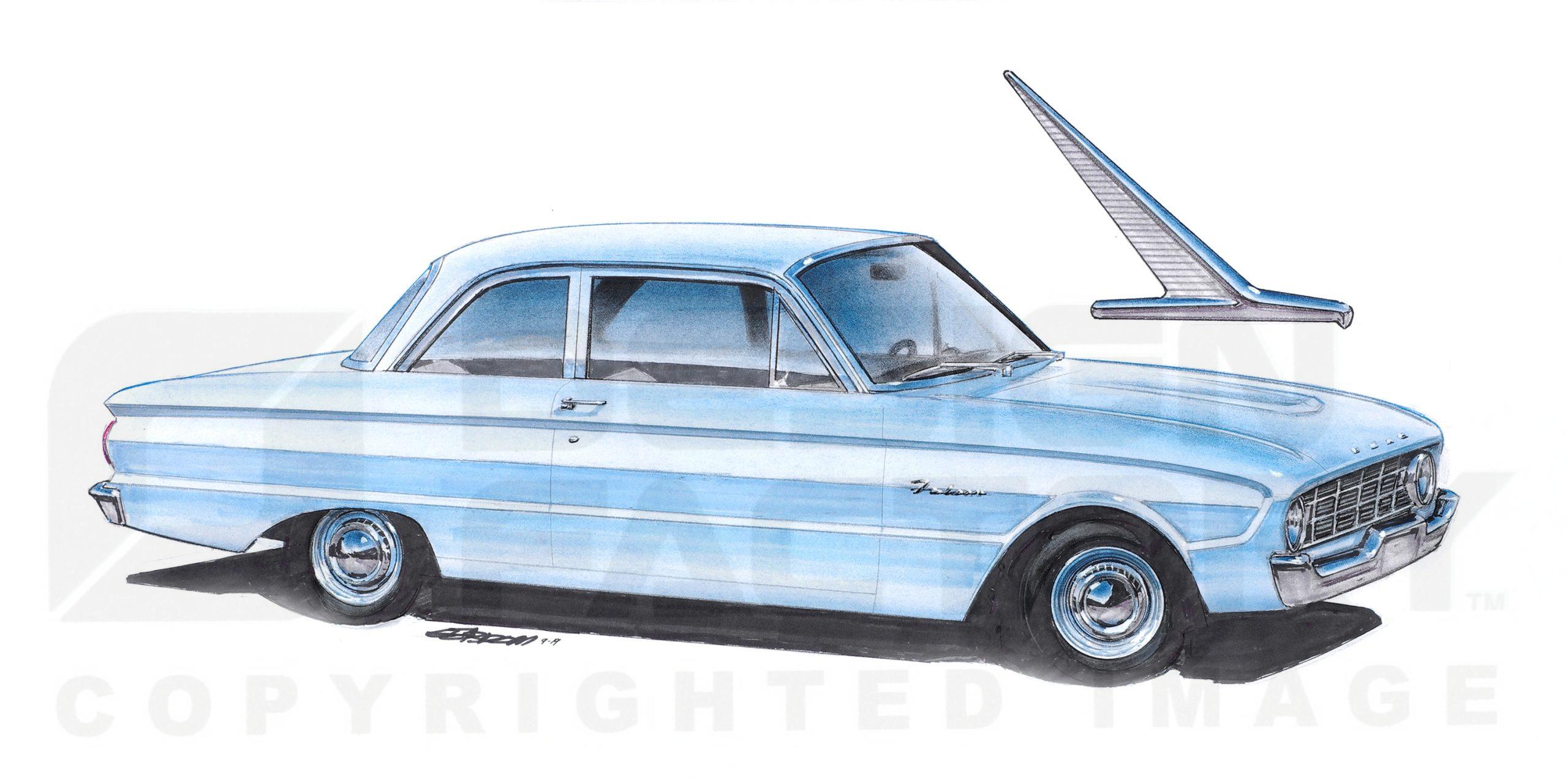 Design Factory Art by Jim Gerdom - 1960 Falcon