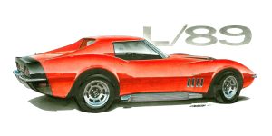 Design Factory Art by Jim Gerdom - 1969 Corvette L-89 Modified