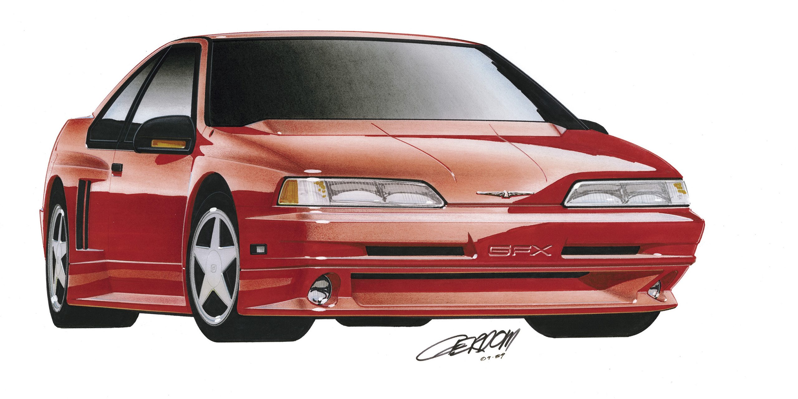 Design Factory Art by Jim Gerdom - 1989 Aeroform Thunderbird GFX (c)1989, 2026